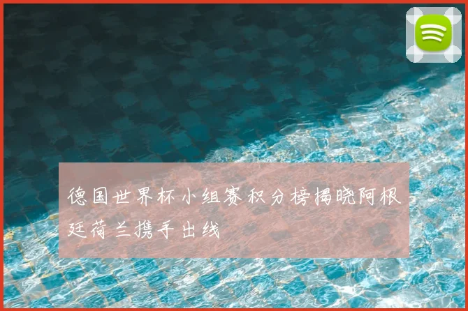 德国世界杯小组赛积分榜揭晓阿根廷荷兰携手出线